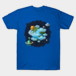 Planet Earth İn Space T-Shirt